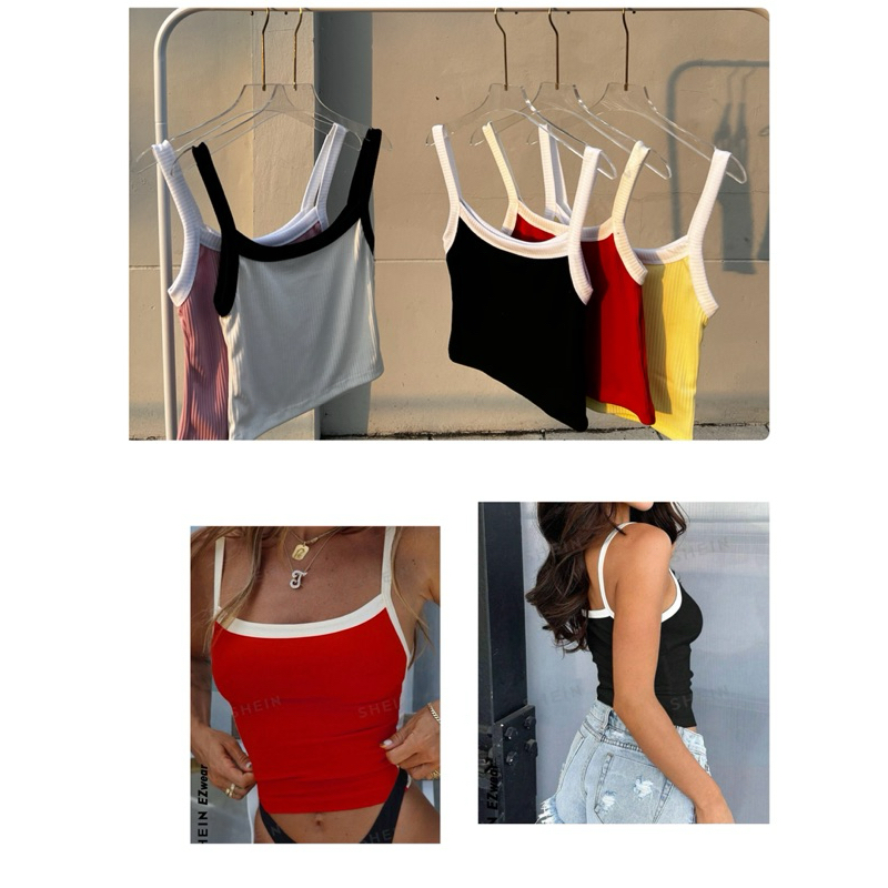 สายเดี๋ยวทูโทน //Lamella//เนื้อผ้าร่อง พร้อมส่ง