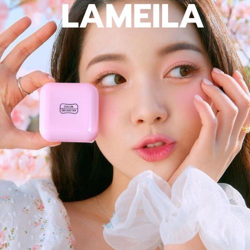 3042 Lameila Color Geometry บลัชออน เนื้อแมท เม็ดสีแน่นเวอร์ เนื้อละมุน สีสวยมากๆจ้า, ตลับมีความน่ารัก สไตล์เกาหลี