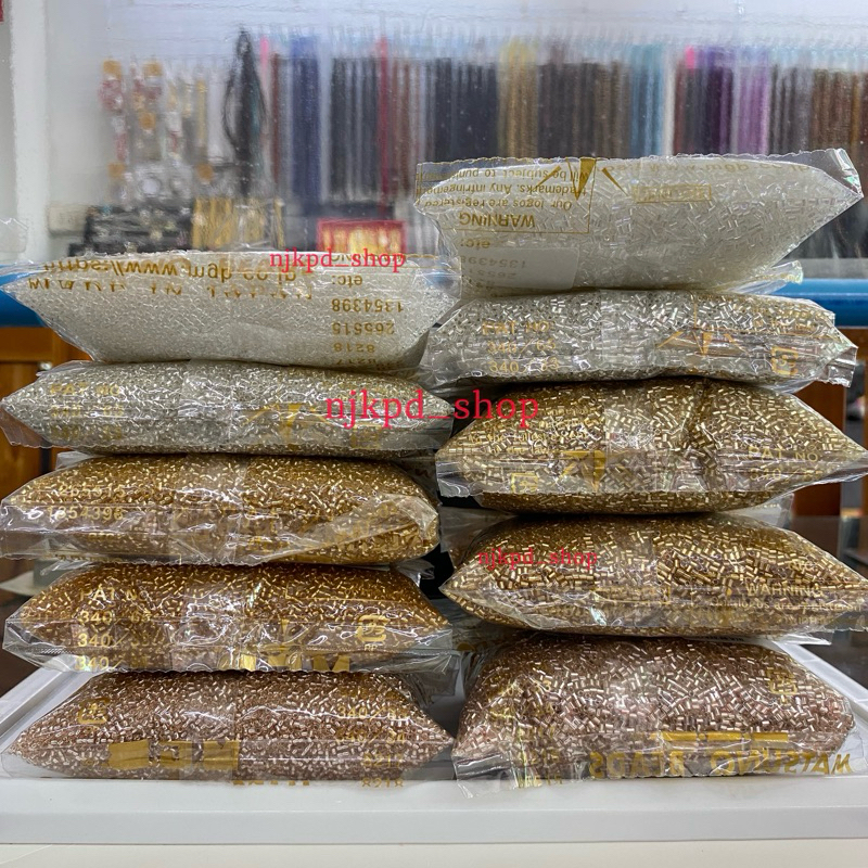 ลูกปัดเม็ดทรายและปล้องอ้อยญี่ปุ่นแท้ ขนาด2มิล น้ำหนัก 50 กรัม / ราคา 149 บาท