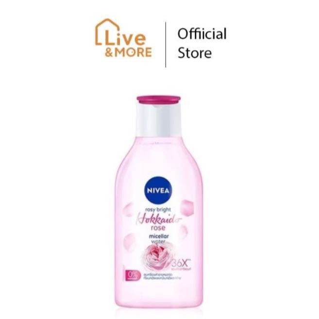 Nivea นีเวีย Rosy Bright Micellar Water คลีนซิ่งเช็ดเครื่องสำอาง สำหรับผิวอ่อนโยนเป็นสิวง่าย 400 มล