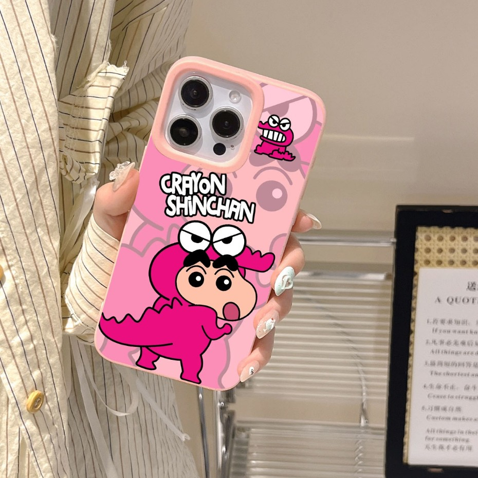 เคสไอโฟน 16 น่ารัก เครยอนชินจัง การ์ตูน วัสดุซิลิโคน กันตก Case For iPhone 7 8 Plus 11 xr 12pro 14 X&XS 15 16PROMA