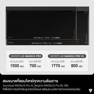 Secretlab MAGNUS Pro (1.5ม.) — โต๊ะปรับระดับไฟฟ้า โต๊ะคอม โต๊ะทำงาน (พร้อมช่องเก็บสายในตัว)