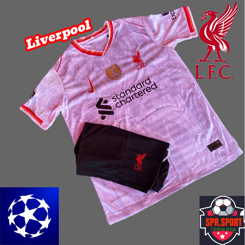 ฃุดบอล ลิเวอร์พูล มีตามสต๊อกที่ลงไว้(เสื้อ+กางเกง) ไซส์M-3XL เสื้อทีมฟุตบอล