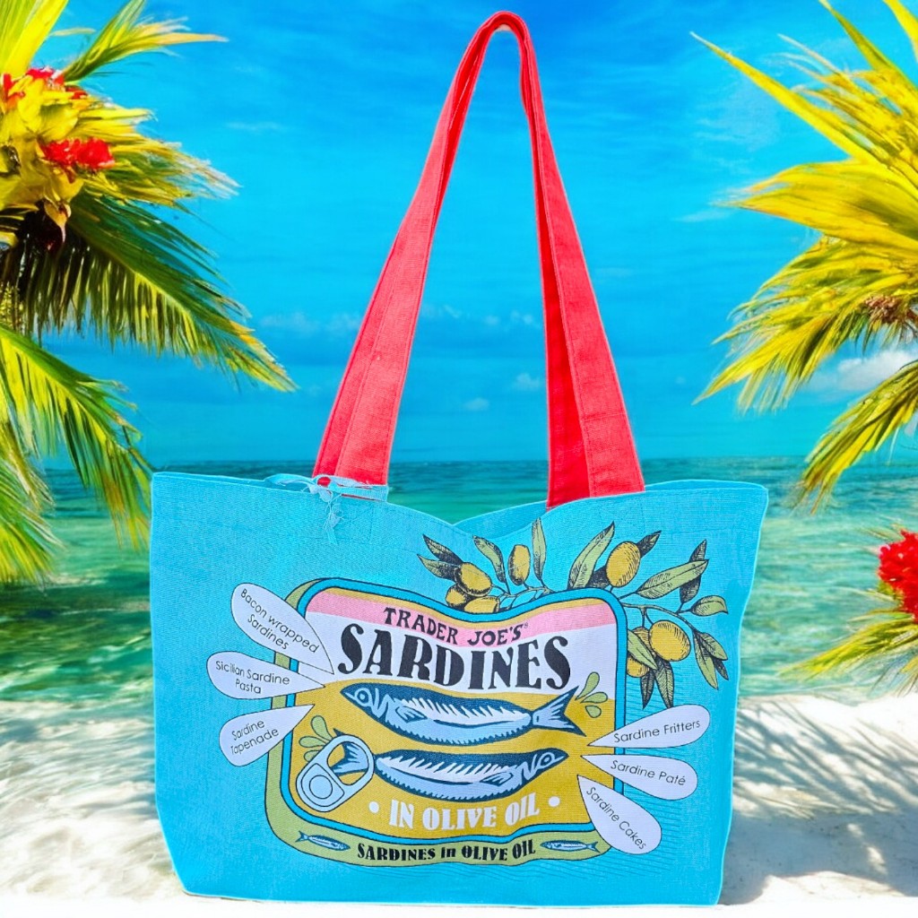 กระเป๋าใส่ของชำผ้าฝ้าย100% JSVEN Trader Joe's "กระเป๋าผ้า Trader Joe’s Tote Bag  กระเป๋าผ้าแฟชั่นนำเ