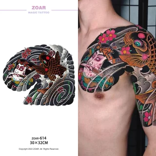 COD🔥 ⚡ส่งจากไทย⚡แทททู ZOAR🚛L24 Magic tattooสติ๊กเกอร์รอยสักแบบสีสัน กันน้ำ ยันต์ห้าแถว รอยสัก ลายสัก