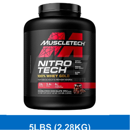 🏋️‍♂️ MUSCLETECH Nitro Tech Whey Gold 5lbs (2.27kg) | โปรตีนเวย์เพิ่มกล้ามแน่น!