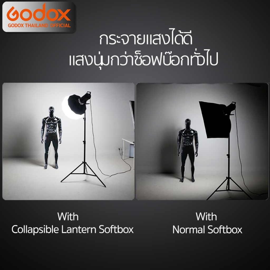 Godox Softbox CS-65T Collapsible Lantern Softbox 65 cm. - Bowen mount /  Godox Thailand
