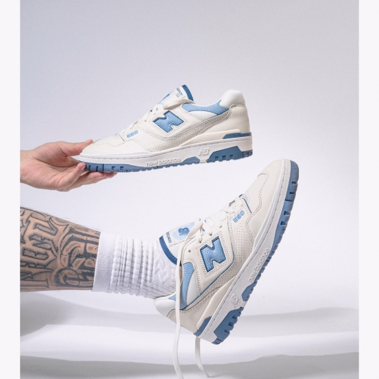 New Balance NB 550 white skyblue  (ของแท้ 100%💯)