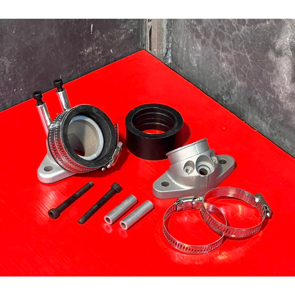 คอหลีดแต่ง2หัวฉีด ใส่ลิ้นCbr250-Crf/Cbr150 ใส่เวฟหัวฉีดได้ทุกรุ่น ยางคอหลีดอย่างดี เข็บขัดรัด แสตนเลสแท้