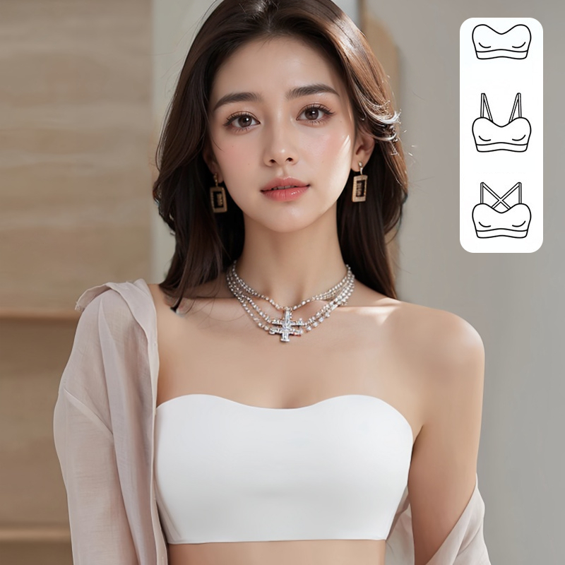 #N59 บราสุขภาพ เสื้อชั้นในไร้โครง สีพื้น เสื้อในเกาะอก ผู้หญิง SoftBra ฟองน้ำบาง เนื้อผ้านิ่ม สวมใส่สบาย