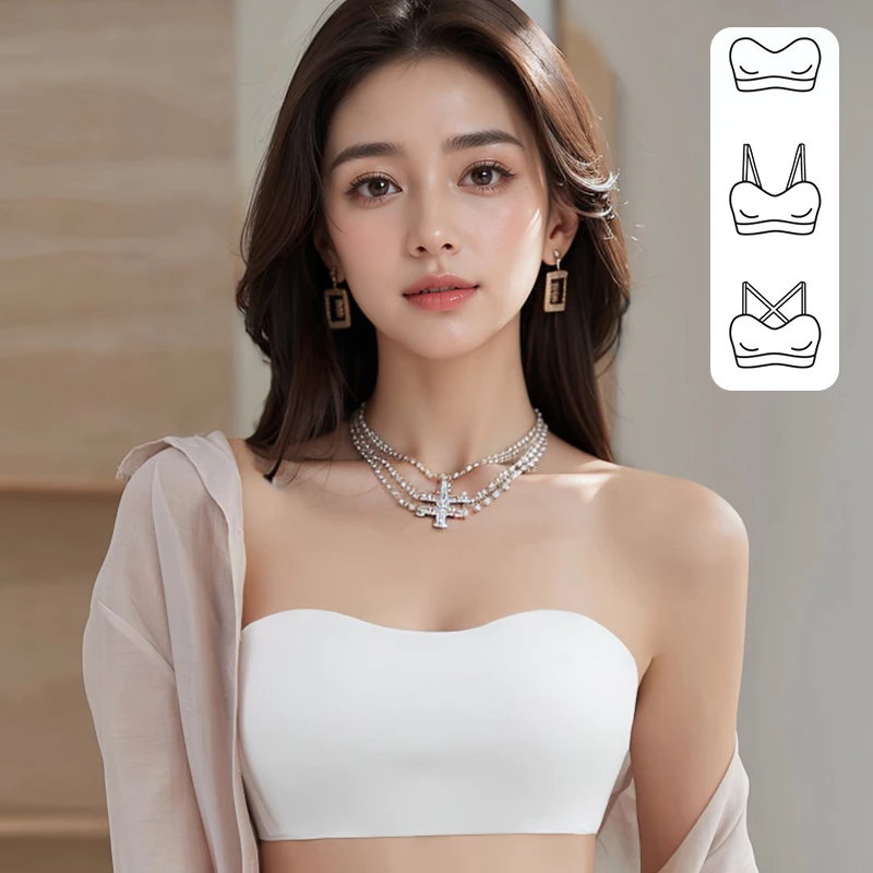 #N59 บราสุขภาพ เสื้อชั้นในไร้โครง สีพื้น เสื้อในเกาะอก ผู้หญิง SoftBra ฟองน้ำบาง เนื้อผ้านิ่ม สวมใส่สบาย