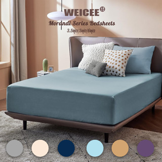 WEICEE ผ้าปูที่นอน ผ้าปูที่นอนกันไรฝุ่น มี3.5ฟุต/5ฟุต/6ฟุต ช…