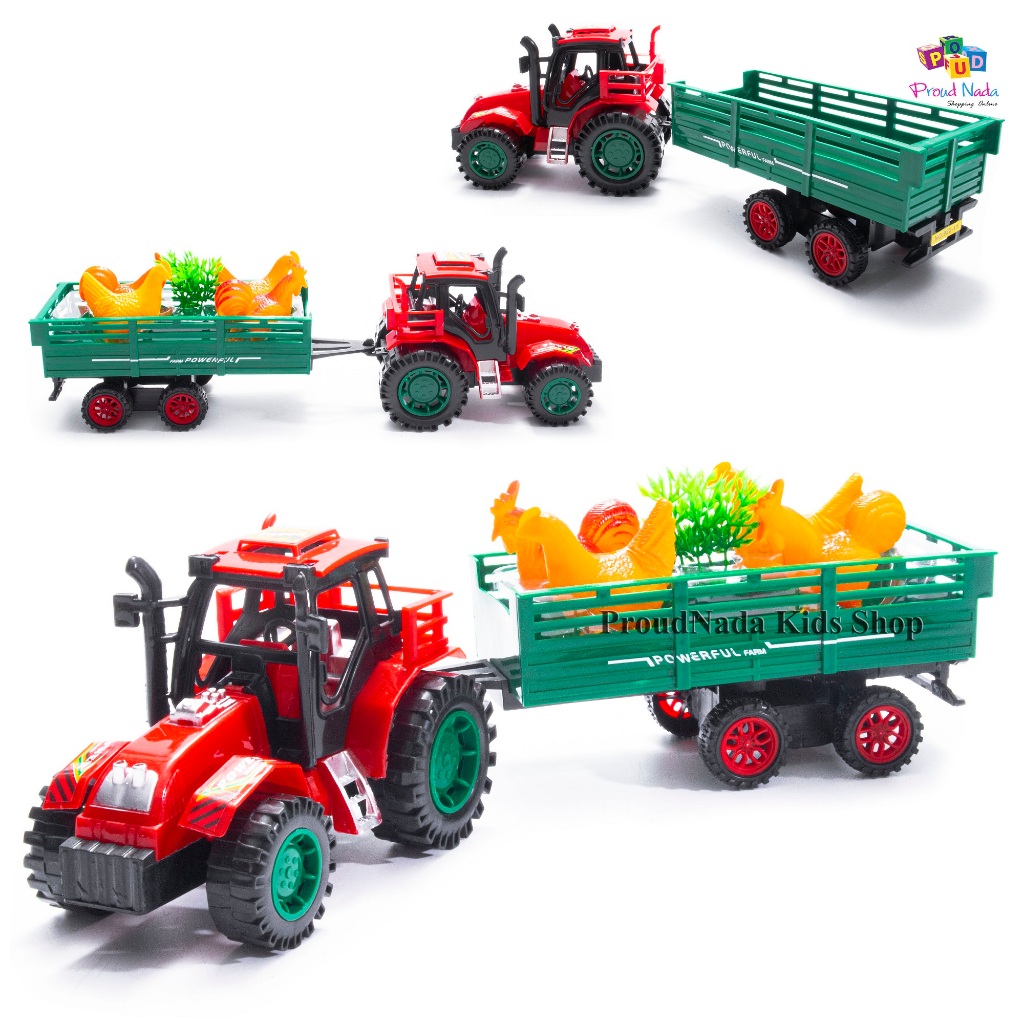 ProudNada Toys ของเล่นเด็ก รถแทรกเตอร์ รถฟาร์ม(มี 2 สีให้เลือก) FARM TRACTOR SUPER POWERFUL NO.922-11