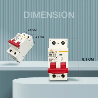 Lumira เบรกเกอร์ DC 2P 1000V รุ่น MCB-DC 1000V ป้องกันกระแสไฟเกิน ไฟลัดวงจร เบรกเกอร์ลูกสกิต