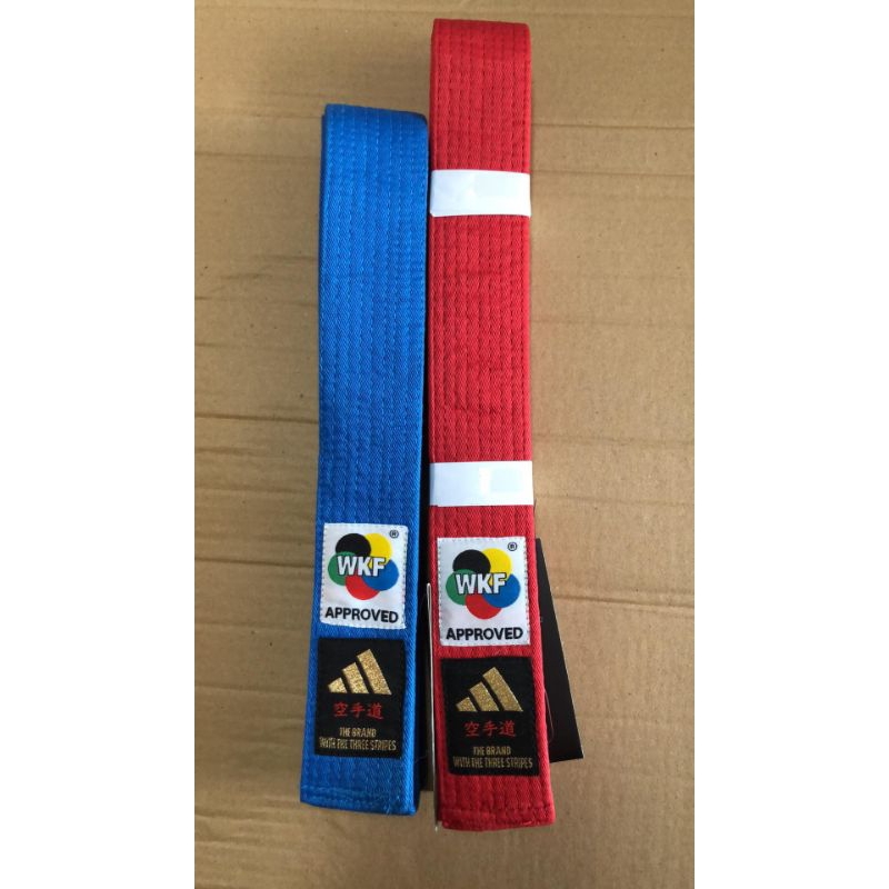 สายคาดเอวคาราเต้ หรือยูยิตสู adidas WKF Belt - Red/Blue/Black