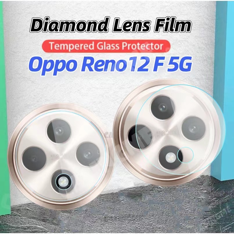 ฟิล์มกระจก ใส 3D เลนส์กล้อง สำหรับ Oppo Reno12F / ออปโป้ รีโน12เอฟ ฟิล์มกระจกเต็มเลนส์ Reno12F