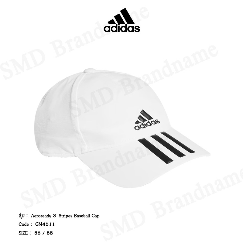 Adidas หมวกแก็ป รุ่น Aeroready 3-Stripes Baseball Cap Code: GM4511
