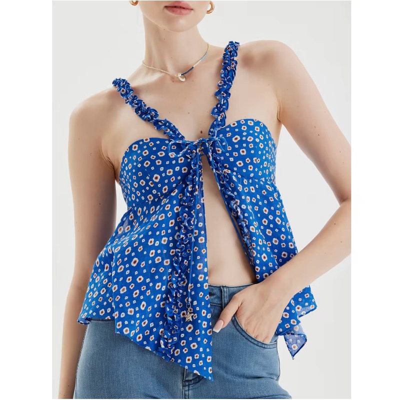 Mitr Puglia Camisole size M (New in pack) เสื้อสายเดี่ยวผ้าฝ้ายออแกนิคสีน้ำเงิน งานใหม่มือ1ป้ายห้อยค