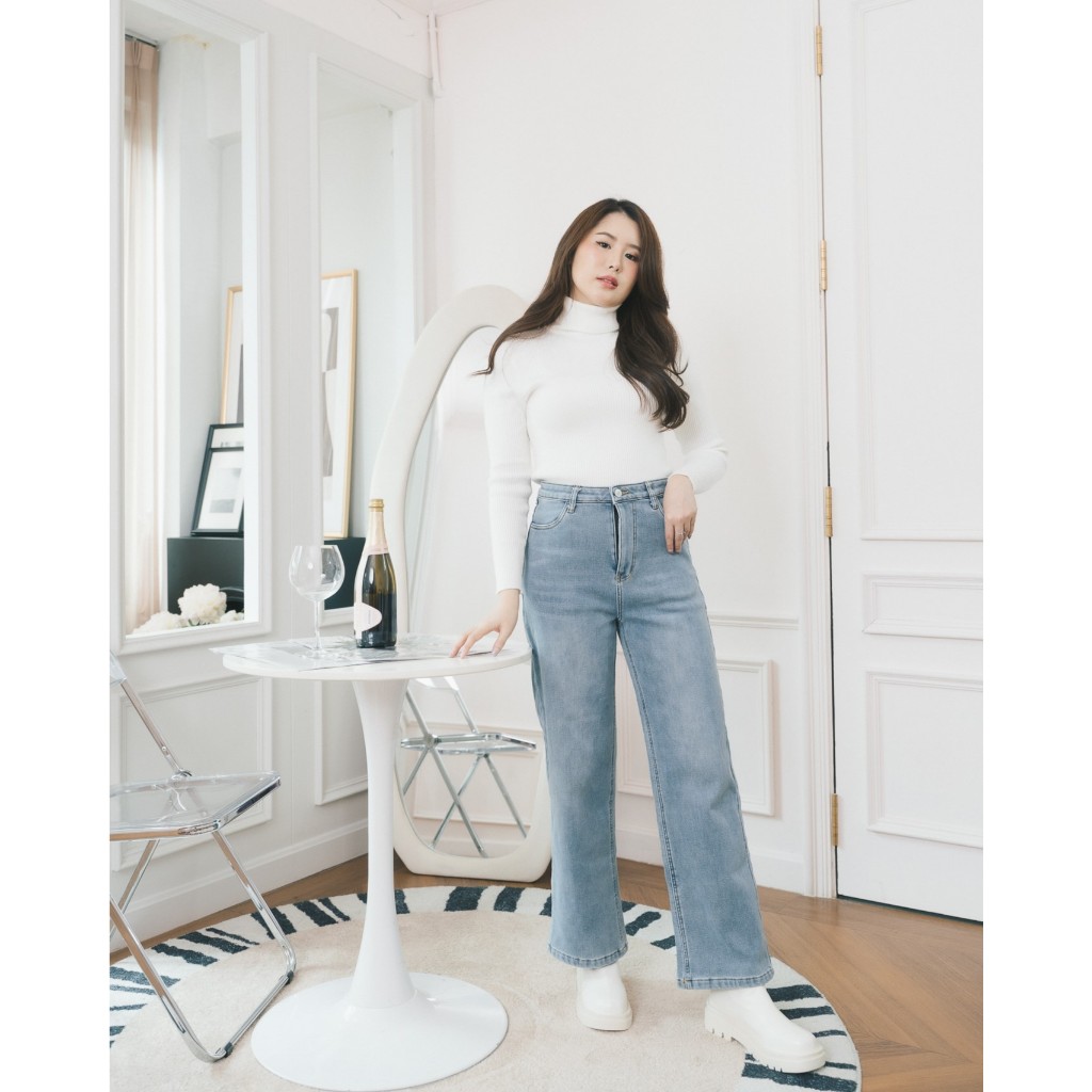 SNOWCOVER - SC171 Straight Jeans Premium Wool กางเกงยีนส์บุขนกันหนาว ทรงขากระบอกตรง ฟอกนิ่มพิเศษ ยืดเยอะ ใส่อุ่นสบาย