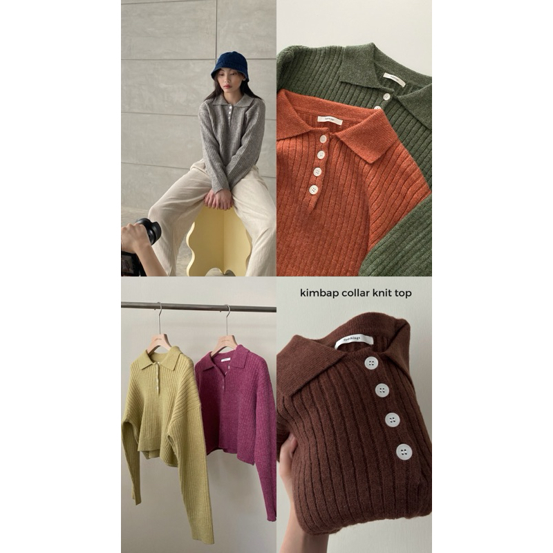 FADTHINGS - kimbap collar knit top