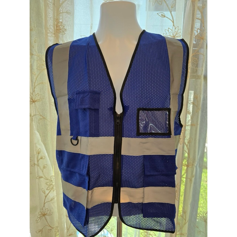 เสื้อกั๊กสะท้อนแสง รุ่นห้ากระเป๋าผ้าตาข่าย (ไซส์Sถึง4XL) ราคา ถูกที่สุด ดีลบีเคเค แกลเลอรีภาพที่ 7