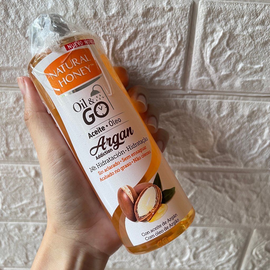 พร้อมส่ง Natural Honey Oil & Go Argan Oil 250ml. แพคเกจใหม่ล่าสุด ของสุดยอดน้ำมันบำรุงผิวที่ได้รับคว