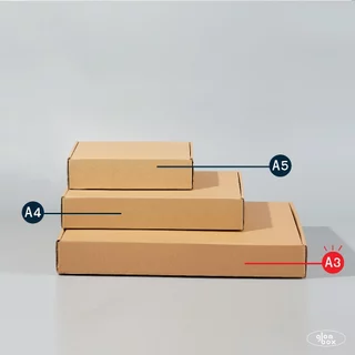 กล่องไดคัท A3 (10 กล่อง/แพ็ค) กล่องหูช้าง สำหรับใส่หนังสือ กล่องเสื้อผ้า ใส่เอกสาร ใส่กรอบรูป ใส่ส่งของขวัญ glombox