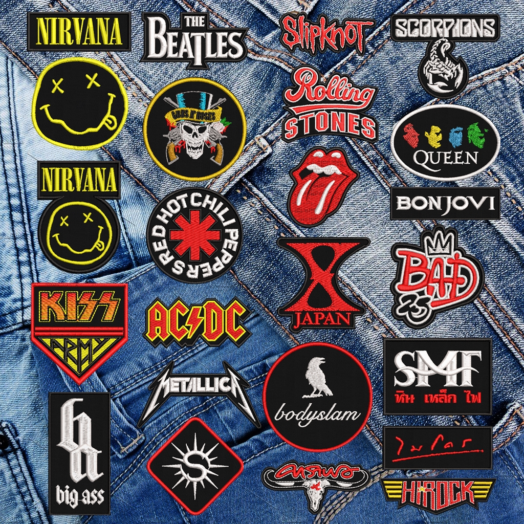 อาร์มปัก ตัวรีดติดเสื้อ วงดนตรี ร็อค เฮฟวี่เมทัล พังค์ Jacket Rock Patch ปักแน่น เน้นคุณภาพ คุ้มราคา