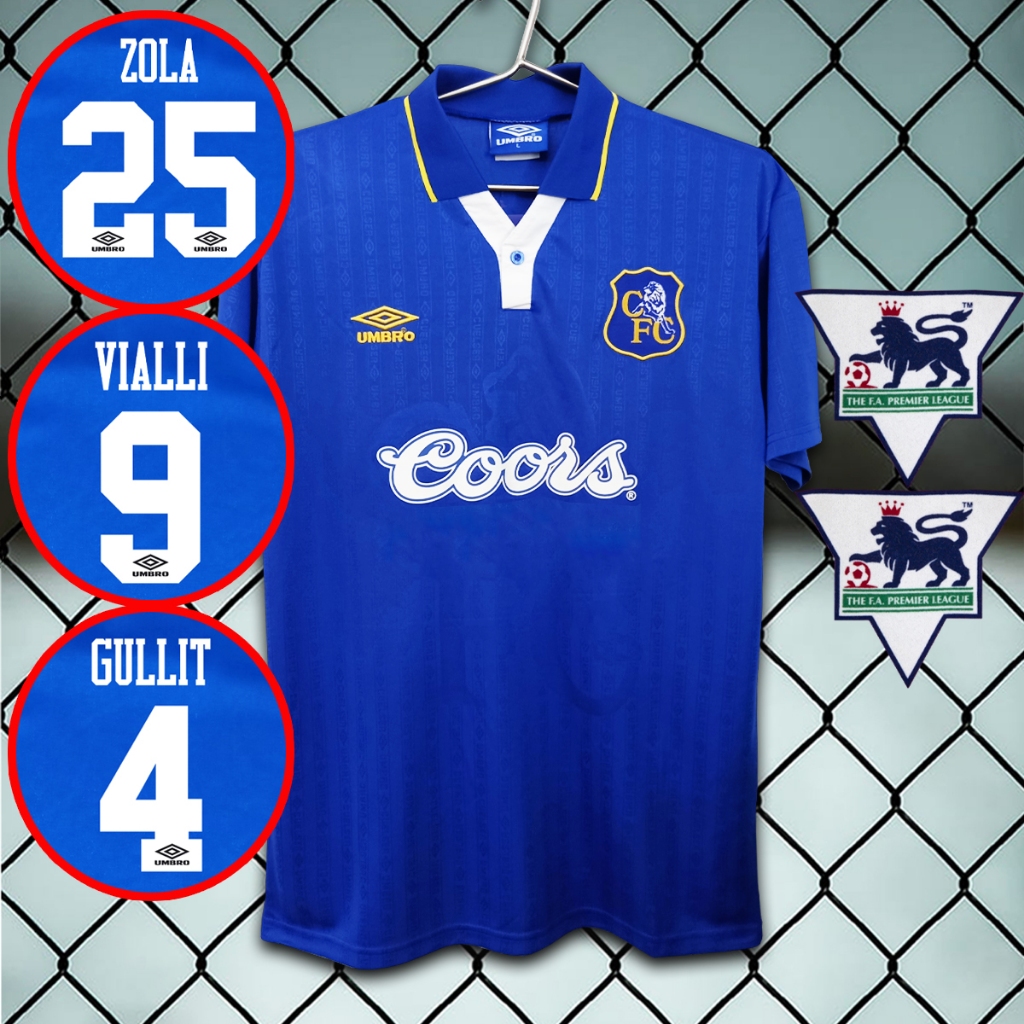 เสื้อฟุตบอลย้อนยุค ทีม เชลซี เสื้อ CHELSEA เหย้า ปี1996-97 RT0075 รับทำชื่อเบอร์ ไซส์เอเชีย S-2XL