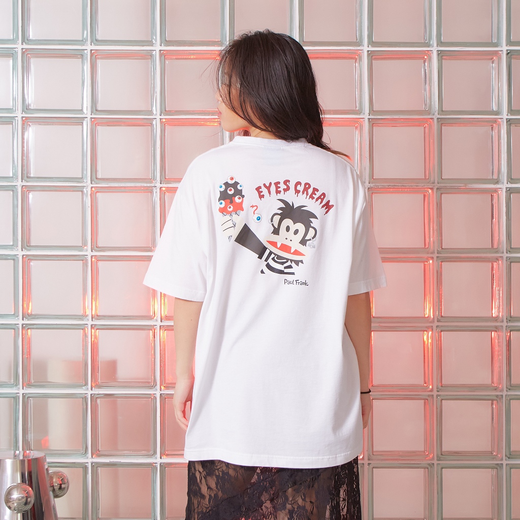 PAUL FRANK เสื้อยืด PF UNI JULIUS EYES CREAM TEE
