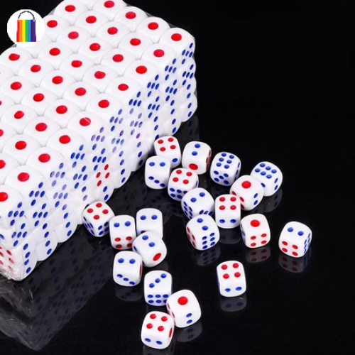 【100 ชิ้น】ลูกเต๋า ลูกเต๋าสีขาว ลูกเต๋าเล่นเกมส์กระดาน ลูกเต๋า🇹🇭ไซส์ใหญ่พิเศษ ขนาด 14 พลาสติกPVCอย่างดี - รูปที่ 2