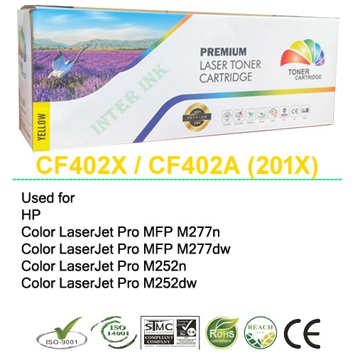 หมึกพิมพ์ CF402X (สีเหลือง) Color Box