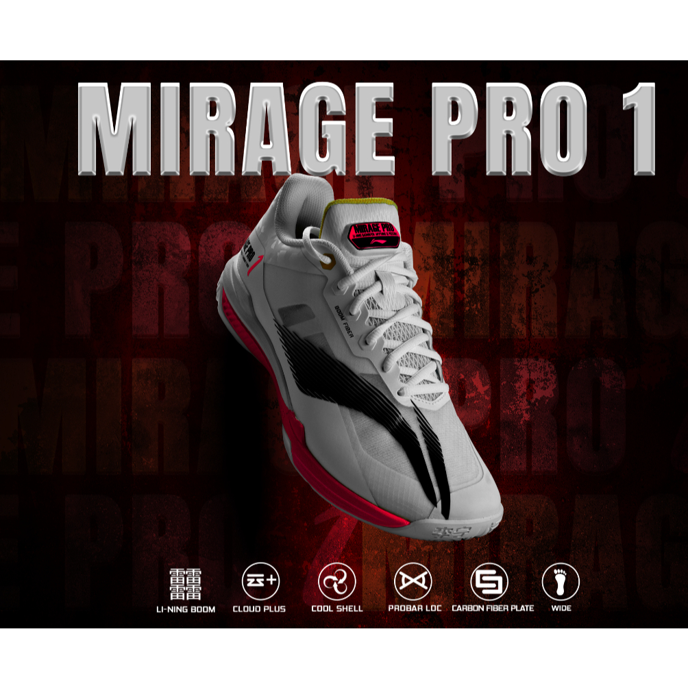 รองเท้าแบด Li-Ning Mirage Pro (red)