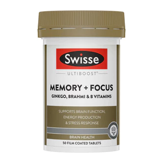 Swisse Memory+focus บรรเทาความเหนื่อยล้า บำรุงระบบประสาท 50 เม็ด EXP01/2028