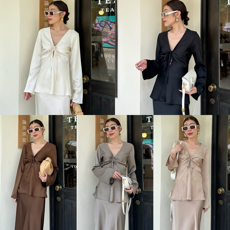 เปิดพรี 9906 New Arrival Silk Satin Blouse (490฿) เทศกาลงานแต่ง งานเลี้ยง งานบุญ เก็บใช้ได้ทุกงาน!! สวย แพง studio