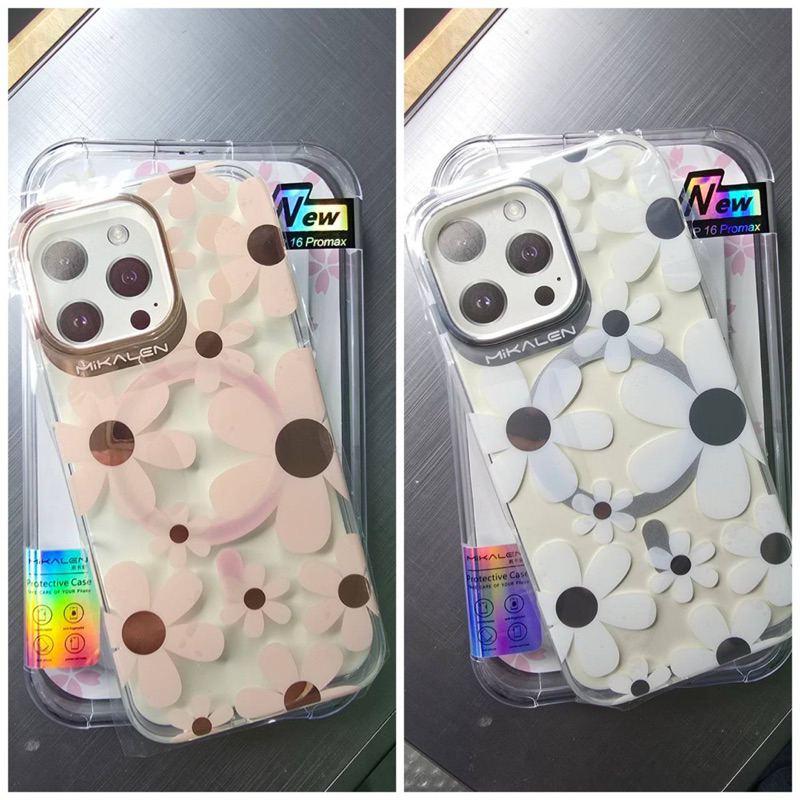 “พร้อมส่ง“เคส Mikaien ดอกไม้ 15Promax,i16,16Pro,16Promax
