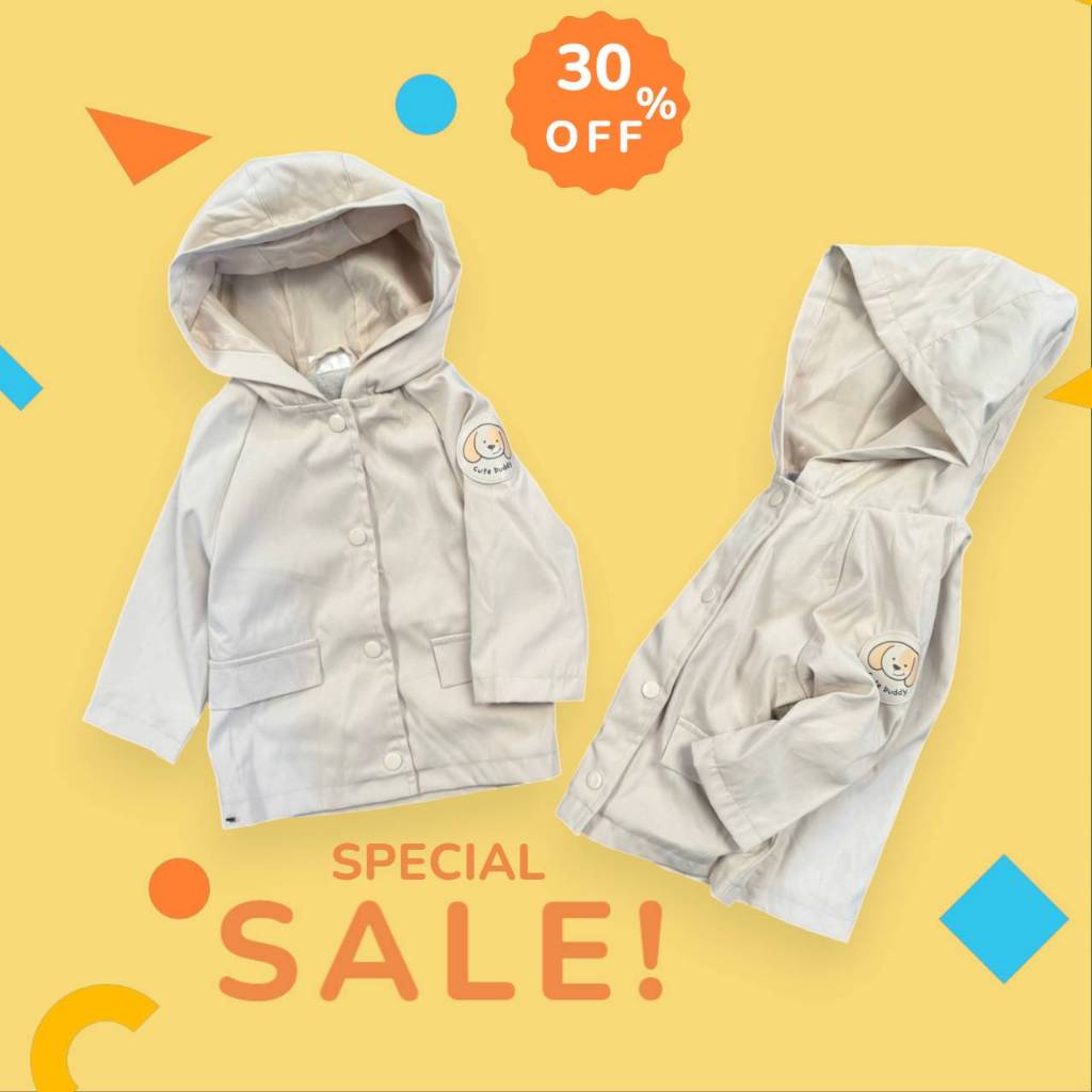 เสื้อแจ็คเก็ตโค้ทเด็กเล็กมีฮู้ด-เสื้อคลุมเด็ก ชาย/หญิงใส่ได้