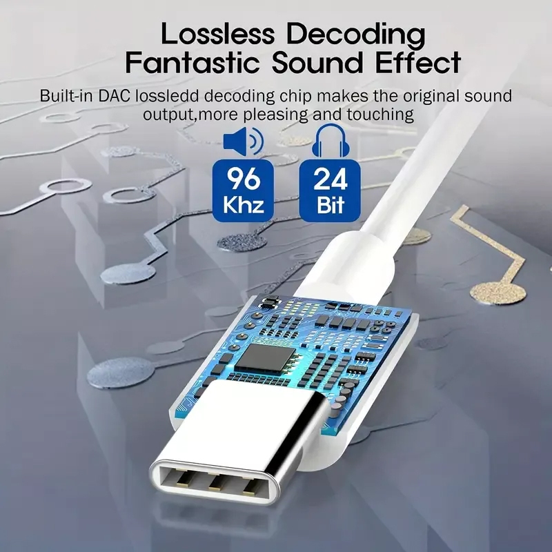 ตัวแปลงการชาร์จ สายแปรงหูฟังหางหนู usb-c to 3.5mm audio jack สายแปลงหูฟังจาก Type c เป็น 3.5