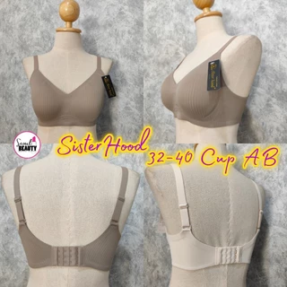 (32-40AB) Sister Hood ป้ายดำ ชุดชั้นใร ผ้าไร้ขอบ ไร้โครง ฟองหนาปานกลาง 2.5 Cm. / 683 M-2XL