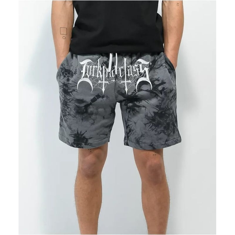Lurking Class by Sketchy Tank Tomb Black &​ Grey Tie Tie Dye Sweat Shorts