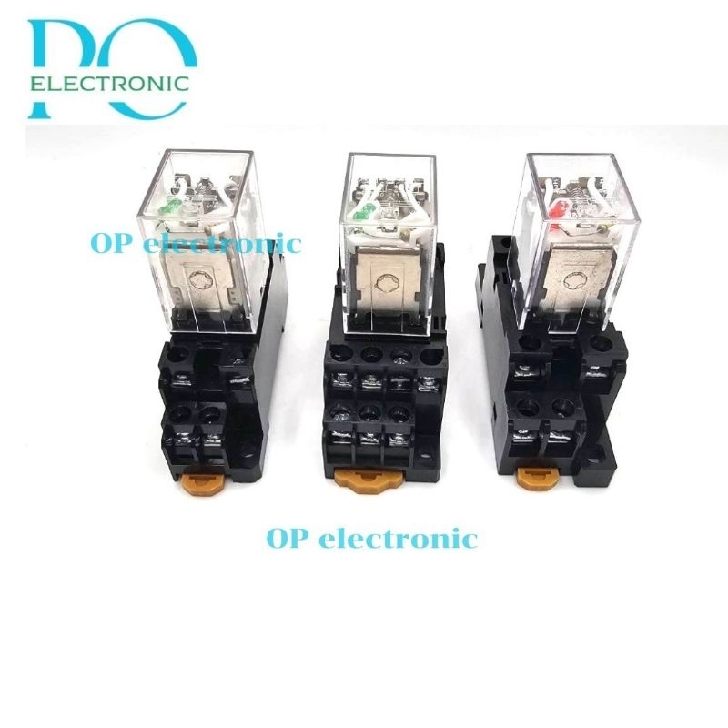 MY2N , MY4N,LY2N 5A,10A 8ขา,14ขา Relay +Socket omron,PNC 12VDC,24VDC,220VAC ทั้งชุด พร้อมส่ง