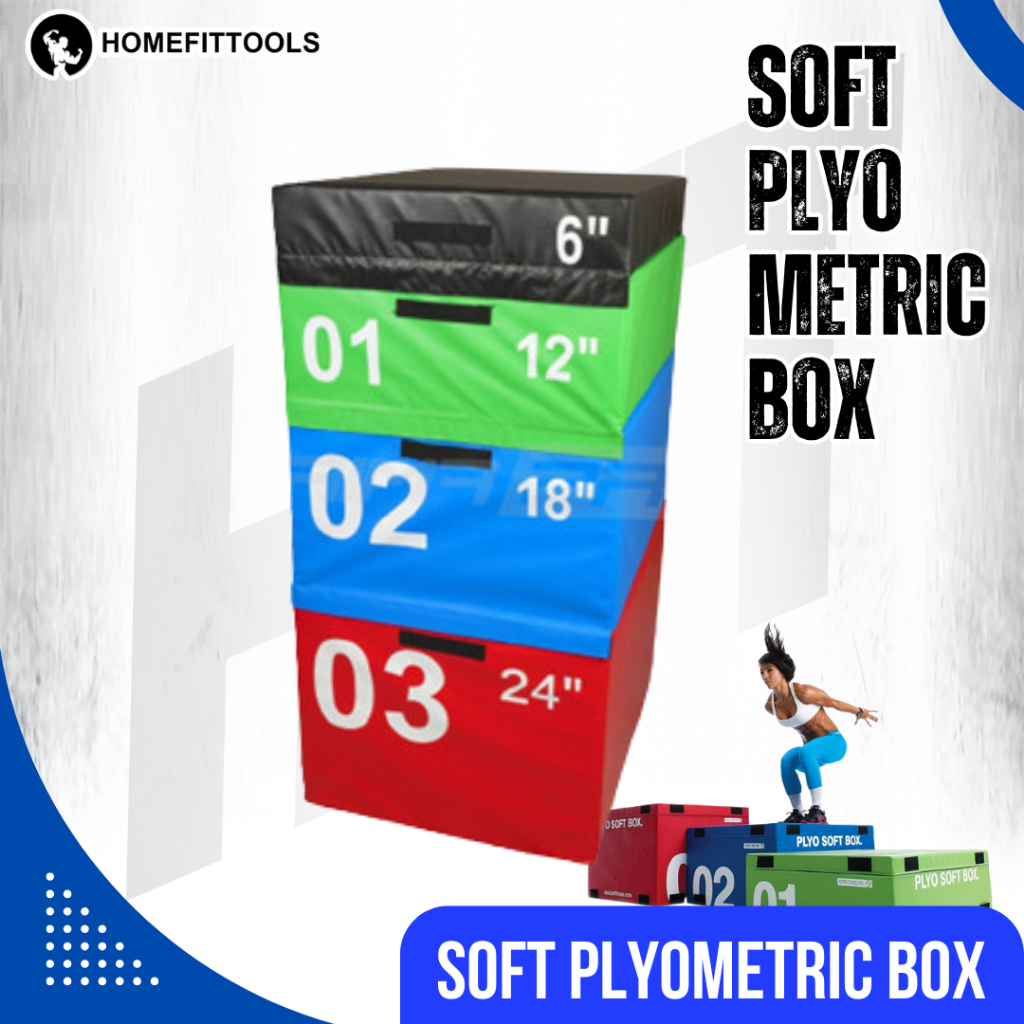 กล่อง Plyo Box Set ชุด 4/5 ชั้น กล่องออกกำลังกาย กล่องกระโดด Plyometric Soft Box -Homefittools