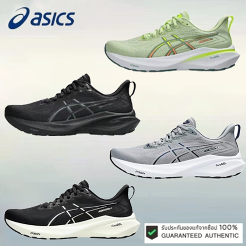 Asics GT-2000 13การดูดซับแรงกระแทกที่มีน้ำหนักเบาสบายป้องกันการลื่นไถลสวมรองเท้าทำงานลำลองต่ำ Unisex ของแท้ 100%