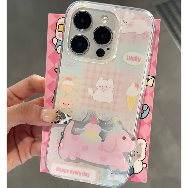 ( 13-15PM ) เคส+ขาตั้ง HappyAnimals ( ให้ครบเซ็ท )