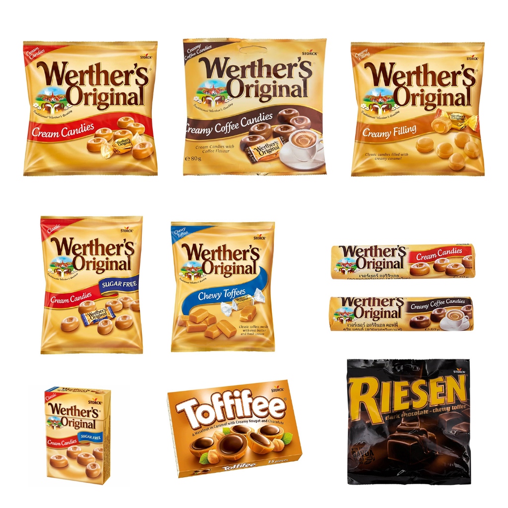 Werthers Candy Original Cream Candies Chewy Caramel Coffee Cream Toffifee Riesen Mint Choc