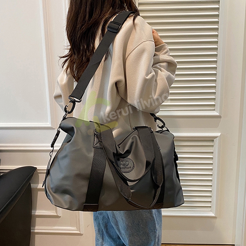 Allsking กระเป๋าสะพายข้าง+ถือ กระเป๋าใส่เสื้อผ้า ใบใหญ่ กระเป๋าเดินทาง Travel Bags มี 4สีให้เลือก