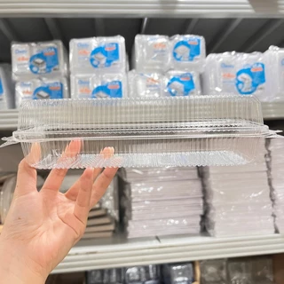 สลัดโรล🥗🥖 Benly BL-15A ฝาล็อค แพ็ค 100 ใบ ขนาด 800ml. กล่องเบเกอรี่ ขนม ใส่สลัดโรล พลาสติกใส OPS ไม่ต้องใช้แม็ก