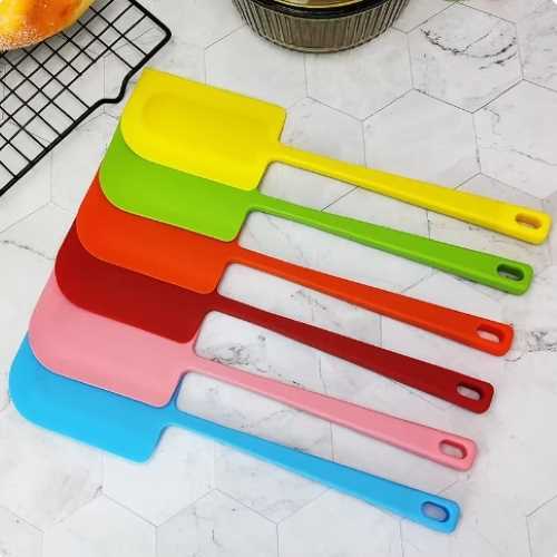 ไม้พายซิลิโคน หน้ากว้าง ด้ามยาว