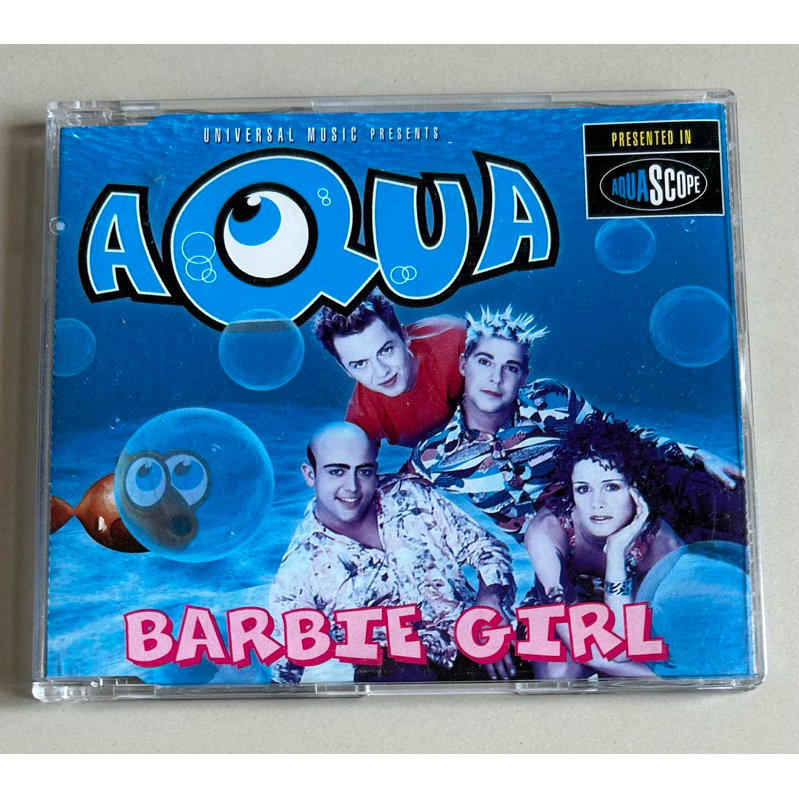 ซีดีซิงเกิ้ล ของแท้ ลิขสิทธิ์ มือ 2 สภาพดี...ราคา 299 บาท "Aqua" ซิงเกิ้ล "Barbie Girl" Made In EU