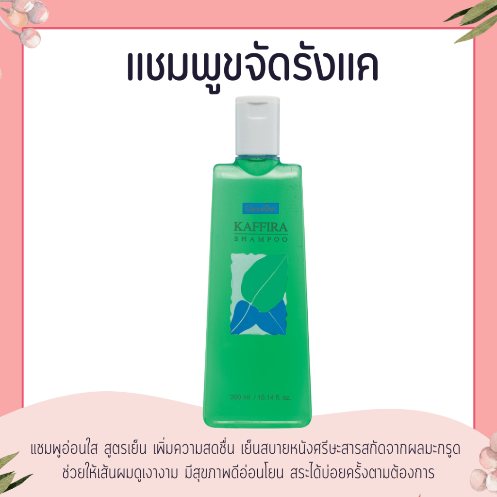 แชมพู แชมพูขจัดรังแคสระผม กิฟฟารีน สูตรเย็น คาฟิร่า กลิ่นมะกรูด Giffarine Kaffira Shampoo